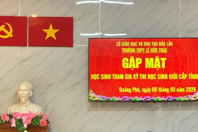 GẶP MẶT, ĐỘNG VIÊN HỌC SINH ĐỘI TUYỂN CHUẨN BỊ THAM DỰ KỲ THI HỌC SINH GIỎI CẤP TỈNH NĂM HỌC 2025 – 2026
