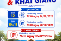 THÔNG BÁO THAY ĐỔI THỜI GIAN TỰU TRƯỜNG NĂM HỌC 2026-2027